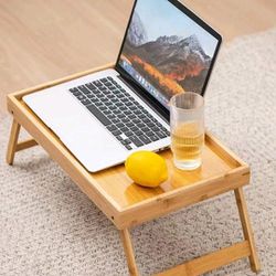 Bed Tray Table With Folding Legs Wooden Serving Breakfast In Bed Or Use As A,Platter Tray,TV Table Laptop Computer Tray Snack Tray Large Size