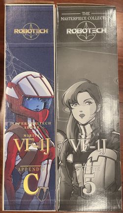 TOYNAMI ROBOTECH MASTERPIECE MIRIYA VF-1J WITH CELL And Robotech Masterpiece Super Veritech Armor Appendix C MIRIYA VF-1J