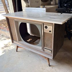 FREE vintage TV stand with marble top 