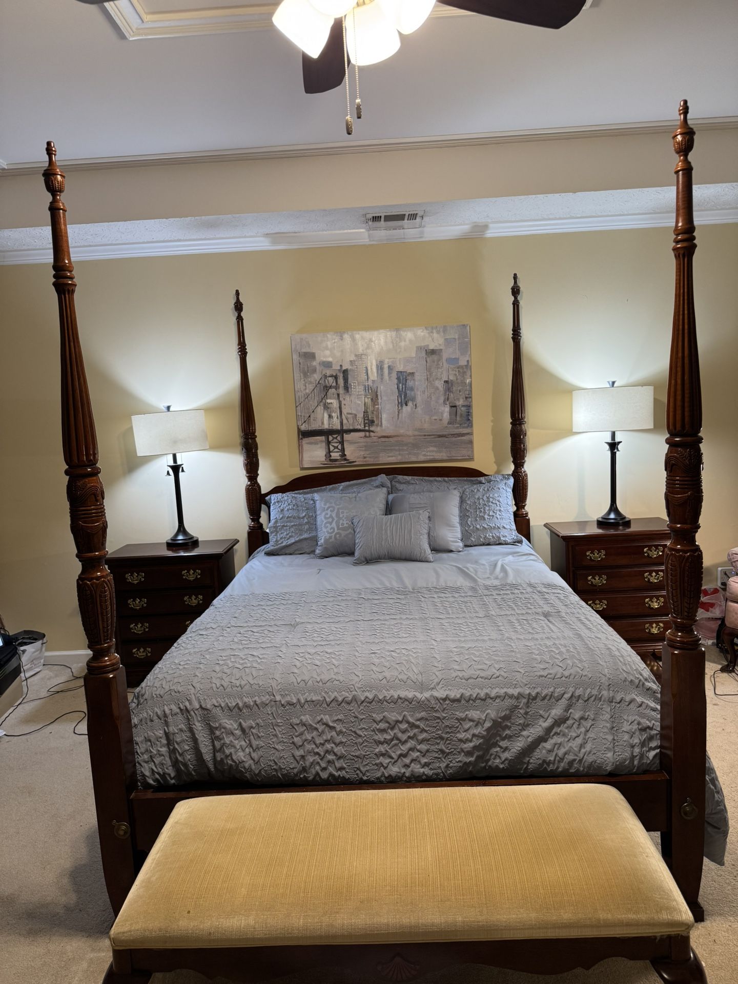 Cherry,-Queen Rice Bedroom Suite