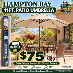 NEW IN BOX — Hampton Bay 11-Foot Patio Umbrella