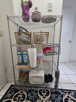 Rolling steel storage shelf