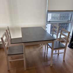 Dining table set for 4