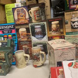 Vintage Budweiser Steins And More.