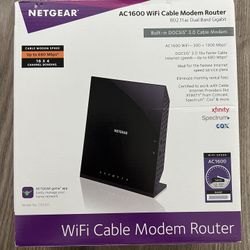 Netgear Ac1600 wifi cable modem Model - C6250