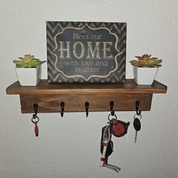 Handmade Wooden Key Holder /shelf