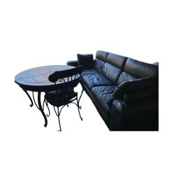 Premium Leather Couch & Dining Set