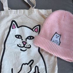 	RIPNDIP Lord Nermal Beanie + Tote Bundle – Vintage / Rare Set