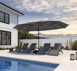 15 ft  Double-Sided Patio Umbrella .
