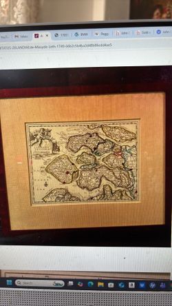 Antique Map County of Zeeland Comitatus Zelandiae de Missy de Leth 1749