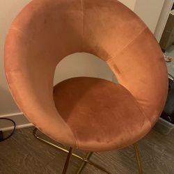 Pink Velvet Accent Chair 