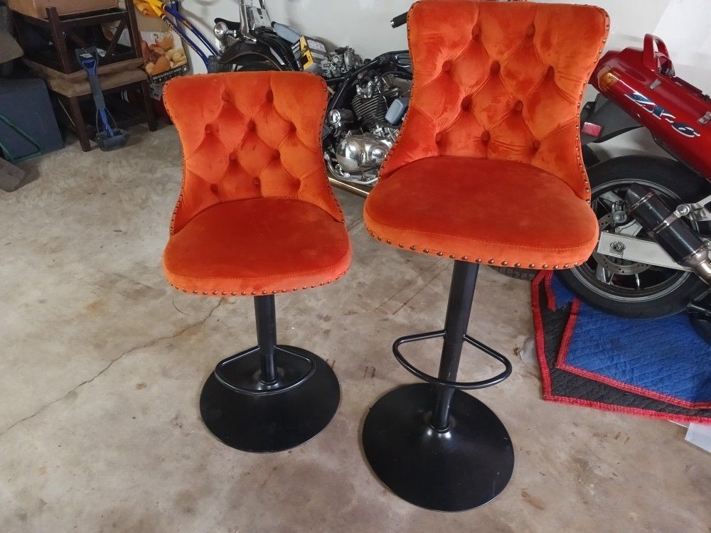 Orange Bar Stools