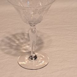 Liquor Glass Floral Bird Decor