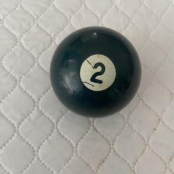 Number 2 billiard pool ball