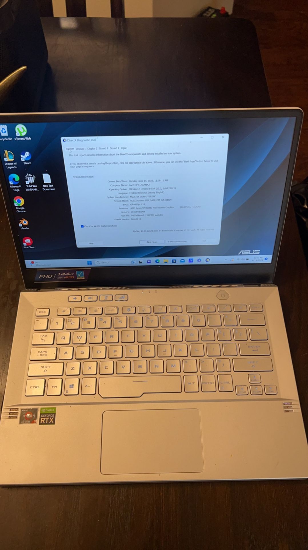 ASUS ROG Zephyrus G14 Gaming Laptop Ryzen 5900HS RTX 3060