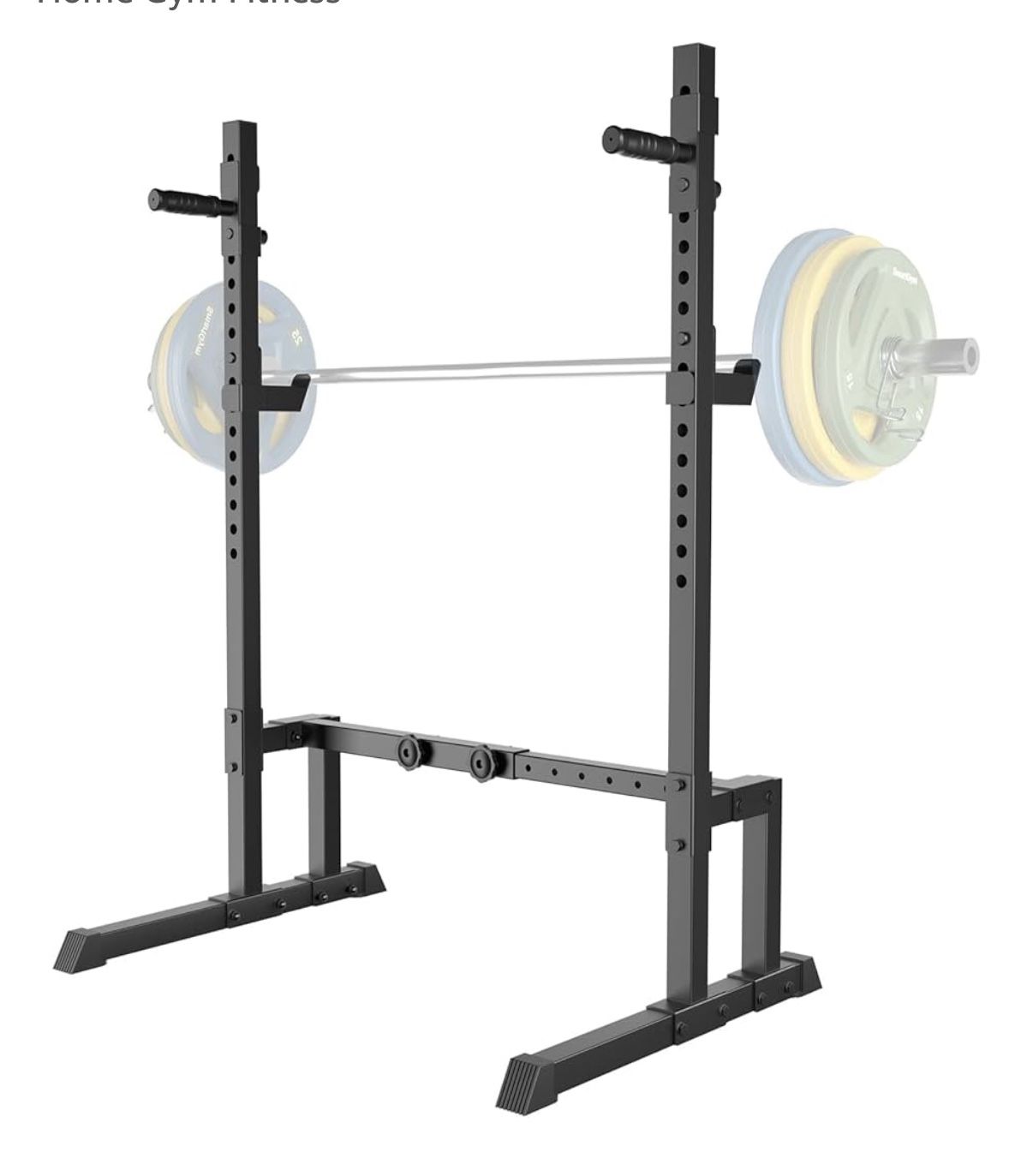 Uboway Barbell Rack Squat Stand Adjustable Bench Press Rack 550LBS Max Load Multi-Function Weight Lifting