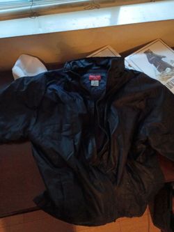 Black Zip-Up Windbreaker Jacket
