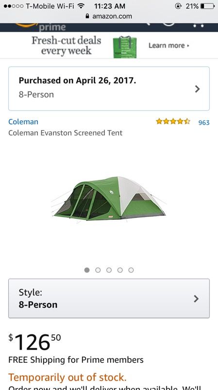 One time used tent