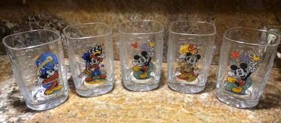 Disney glass cup collection