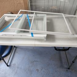 GE REFRIGERATOR SHELVES,  PARTS, TRAYS