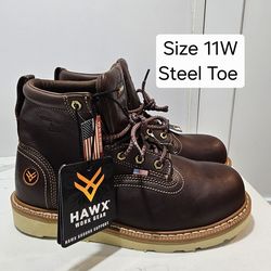 Hawx Steel Toe Work Boots Size 11