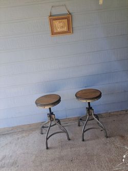 Whalen Industrial Adjustable Bar Stools Set of 2