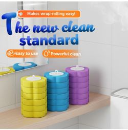 Automatic flip top toilet brush