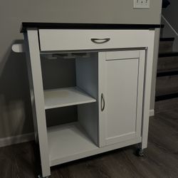 Kitchen Island cart With Wheels 30”W, 34”H, 15”D