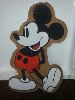 Vintage Mickey mouse cardboard cutout