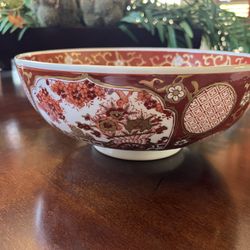 Imari Footed Bowl Hand Painted Vintage