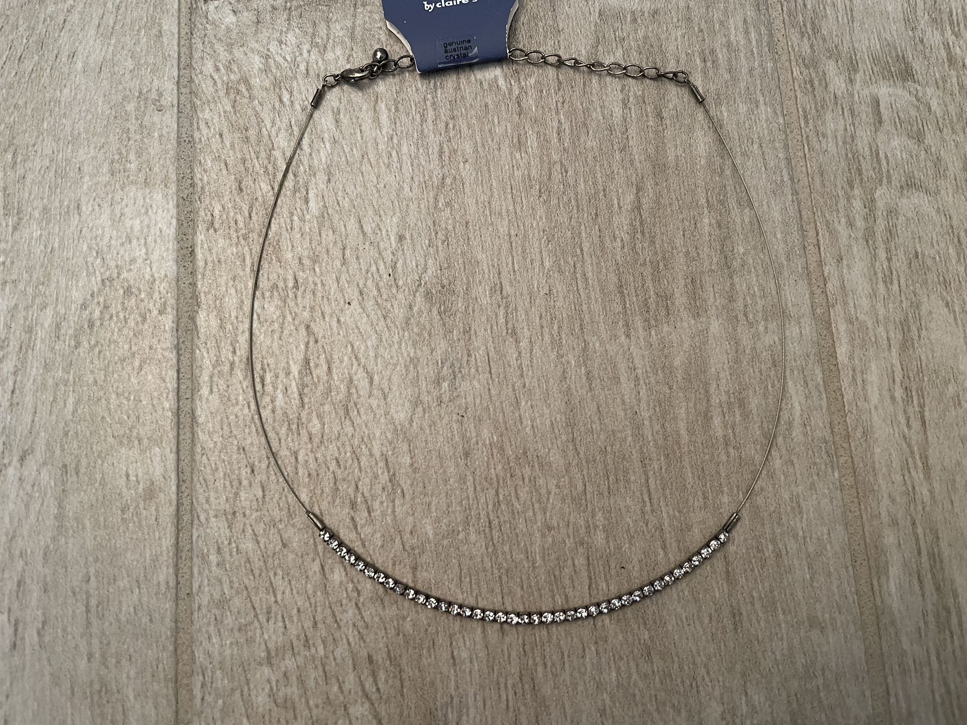 Vintage Icing by Claire's Silver Cubic Zirconia Choker Necklace