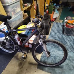 Mountain Bike With Back Rack Pump Water Bottle