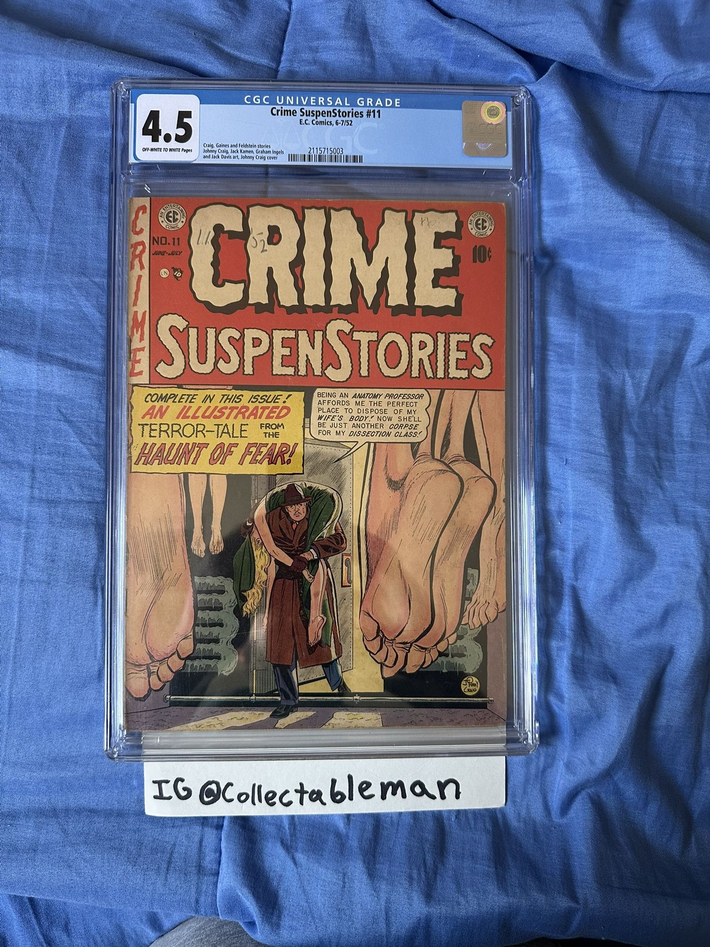 Crime SuspenStories #11 (EC Comics 1952) Golden Age CGC 4.5