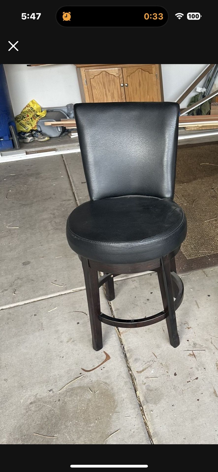 One Swiveling Bar Stool. Reduced To 15 Bucks