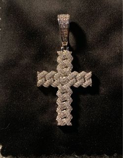 GRA CERTIFIED Moissanite and Sterling Silver Charm