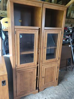 Curio Cabinet Hutches, 2 separate towers