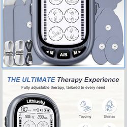 TENS Unit Muscle Stimulator for Pain Relief Therapy, Dual Channel TENS & EMS Machine with 24 Modes, 36 Intensity Levels, Large Screen Design, 10 Reusa