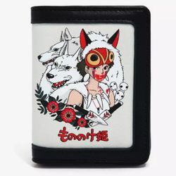 (NWT) Our Universe Studio Ghibli Princess Mononoke San with Wolves Portrait Bifold Cardholder