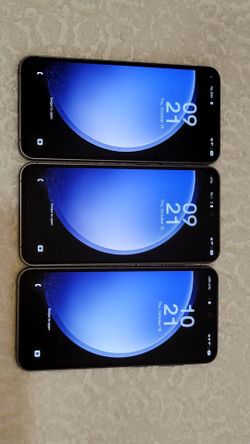 SAMSUNG GALAXY S23 FE 5G 128 GB IN BLACK COLOR PHONES ARE UNLOCKED FOR ANY COMPANY CARRIER 230 EACH.