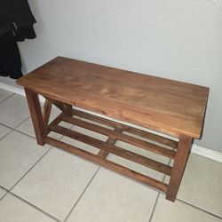 Acai Wood Decorative Bench 30" W x 12" D x 16" H