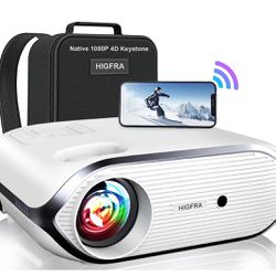 Projector Save 50%Code 50WSFY3Q with 5G WiFi and Bluetooth, Native1080P Outdoor Portable Video Projector Support 4K, Home Theater Movie Projector Comp