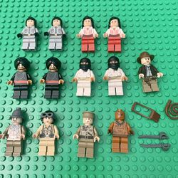 Lot of 13 Original Lego Indiana Jones Minifigures~Cairo Swordsman~Ugha Warrior