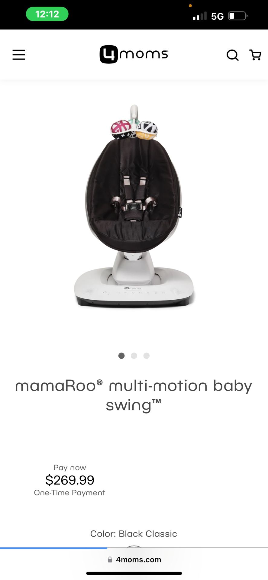4moms Swing - Mamaroo Multi- Motion Baby Swing 