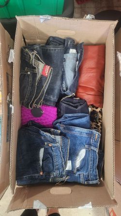 3 boxes of clothes 50lbs each