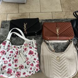 Purses, White, Black, Brown, Beige