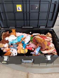 Container Full Of Ty Bennie Babies NOT FREE
