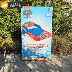🏆 New | PAW Patrol Toddler Sleep & Play Bed by Delta Children | Kids Bed w/ Guardrails