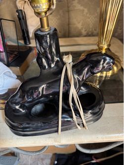 Vintage panther lamp
