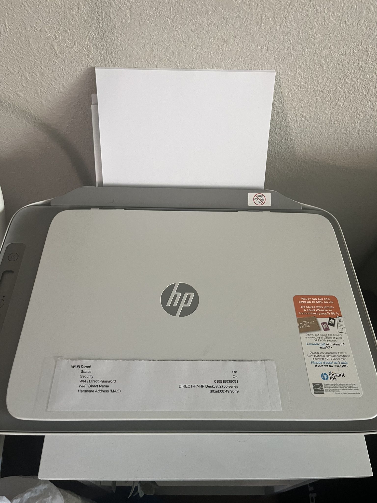HP Desk Jet 2755e Printer