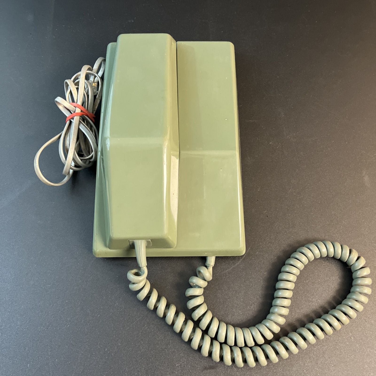 Northern Telecom Contempra Desk Telephone Rotary Dial Avocado Green 1(contact info removed)